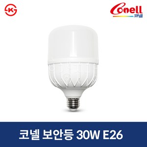 코넬 LED 보안등 글러브램프 30W E26 KS인증, 1개