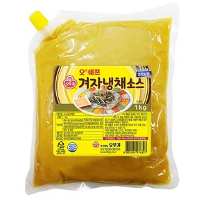 오뚜기 겨자냉채소스, 1kg, 4개