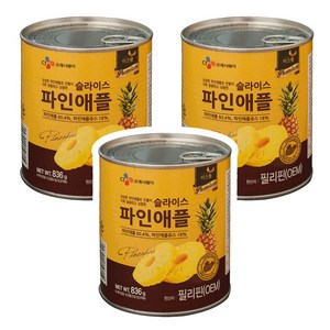 이츠웰 프리미엄 파인애플 슬라이스 통조림, 836g, 3개