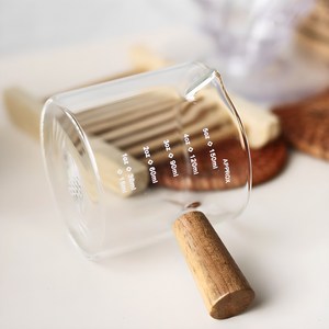 시타 우드핸들 투웨이샷잔 150ml 에스프레소샷잔 계량컵 계량도구, 단일, 1개