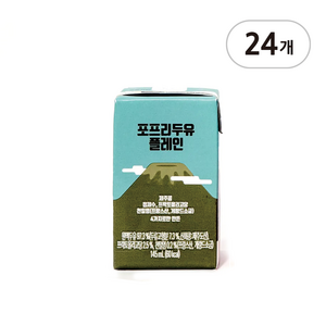 [포프리] 100% 국산 제주콩을 껍질째 그대로 포프리 두유 - 플레인 24팩, 145ml, 24개