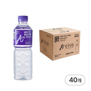 에이수 알칼리 암반수, 500ml, 40개