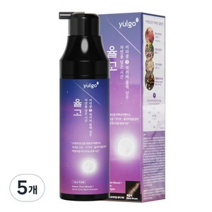 율고 자연을 담은 시간 순한 새치 염색샴푸 흑갈색, 5개, 200ml