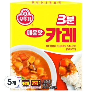 오뚜기 3분카레 매운맛, 200g, 5개