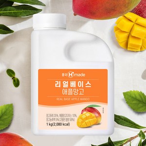 흥국F&B 맘스리얼 애플망고 베이스 1kg 에이드음료원액, 1L, 6개