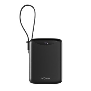 보바 고속충전 일체형 대용량 보조배터리 20000mAh 22.5W VA-122, 블랙