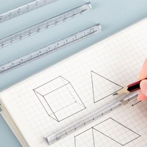 플라스틱자 입체 삼각 15cm 투명 직자 학생용자 플라스틱자 직자 학용품자 사무용자 눈금자, Å▤상품선택☆★, 상세페이지 참조
