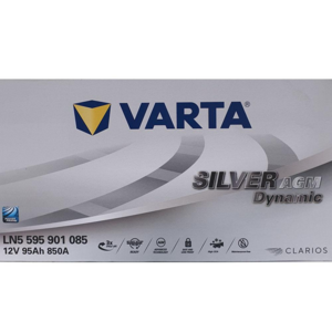 독일생산 VARTA 바르타 AGM 배터리-AGM95 LN5 95암페어 L타입, 동일용량반납, 12mm T복스+10mm 스페너 대여