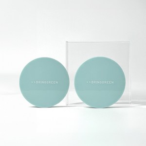 [NEW] 브링그린 티트리시카 톤업 선쿠션 1+1 SPF50+ 트러블케어 비건 피부진정, 15g, 2개