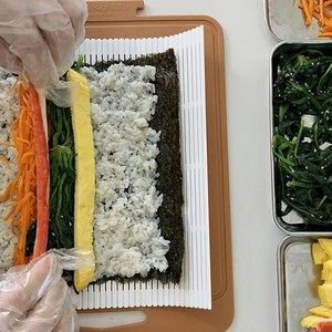 세척가능 위생적인 일본 화이트 김밥발 김발 김밥말이, 1개