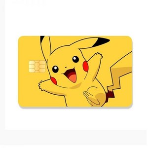 카드스티커 신용 스킨 디자인 리무버블 체크 꾸미기 Pokemon Pvc Sticke Pikachu Watepoof Anime Film Tape Skin fo Cedit C, 3