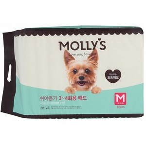 [몰리스]쉬야응가 3~4회용 패드(M) 80매, 2개, 80개