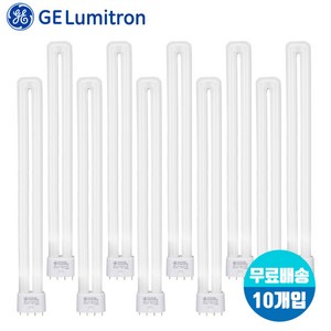 GE 삼파장 전구 이관 형광등 4핀 FPL 36W/55W x 10개입 주광색/백색/전구색, 36W 백색(아이보리빛), 10개