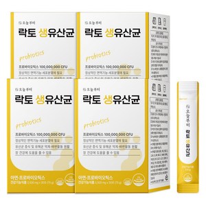 오늘부터 락토 생유산균 16종 프로바이오틱스 아연 함유, 75g, 4개