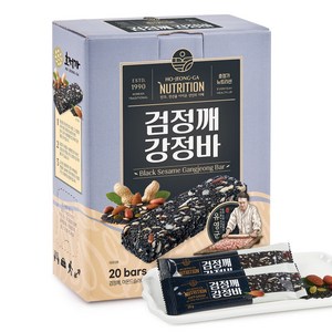 호정가 검정깨강정바 / 말랑말랑 쫀득한 고급한과간식, 1박스, 400g