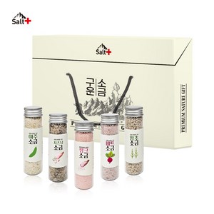 구운소금 미니 롱 5종세트 소금 국내산 신안 함초 비트 여주 시즈닝 캠핑 단체, 5개, 55ml