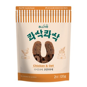 올리브 강아지 콰삭콰삭 트릿, 혼합맛(치킨/오트), 120g, 1개