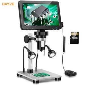 Hayve 디지털 납땜 현미경 동전 12MP PCB 회로 수리 돋보기 Windows Mac OS와 호환 가능 1200X, 기타 (ae˚) fequ, DM9-A-SD, 03 DM9-A-SD_01 기타, 03 DM9-A-SD_01 기타