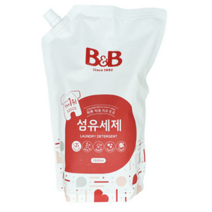 비앤비 섬유 유아 세제 리필, 1.5L, 2개