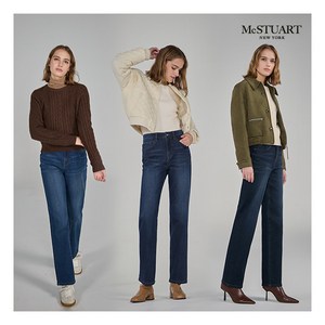 [맥스튜어트] () 24FW 웜기모 릴렉스 스트레이트 여성 데님 3종