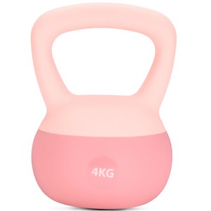 스포츠 말랑말랑 소프티 케틀벨 PVC 아령, 1개, 핑크, 4kg