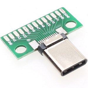 DIY용 USB 3.1 타입C 26핀 PCB 젠더보드(숫잭/Female), 1개