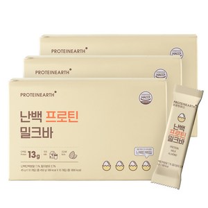 프로틴어스 난백 프로틴바 단백질바 밀크, 45g, 30개