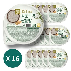 [발효와 현미쌀눈의 효능을 하나로] 131kcal 발효곤약쌀눈밥, 150g, 16개