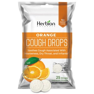 Hebion Natuals Cough Dops with Oange Flavo 25Ct Pouch, 1개