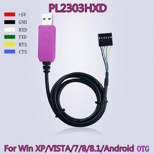 6Pin PL2303HXD USB to RS232 TTL연결 OTG, 1개