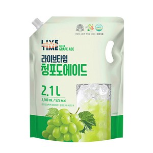 라이브타임 청포도에이드, 2.1L, 1개