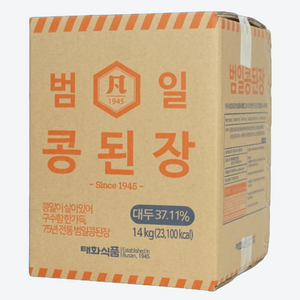 범일콩된장 14kg 맛있는 된장찌개용 비법 대용량 맛집 업소용 식자재, 14kg/특대입자, 1개