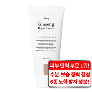 오브웨이 6종 안티에이징 필수 성분 유기농 저자극 홍삼 리페어 크림, 1개, 80ml