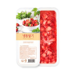 [냉동] 복음자리 가당 트레이딸기 1kg / 스무디 에이드 빙수 디저트, 1개, 1kg(1개)