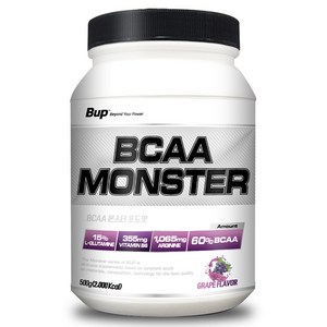 BUP BCAA몬스터 포도맛 류신 아미노산 헬스보충제 BCAA, 500g, 1개