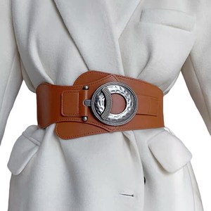 여성 코르셋벨트 가죽 와이드 밴딩스판 코트용 허리띠 Women's belt