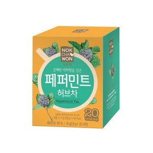 페퍼민트 허브차 0.8gx20T 녹차원, 800mg, 20개입, 1개