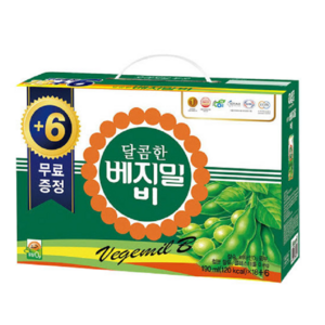 베지밀 달콤한 비 두유, 190ml, 24개