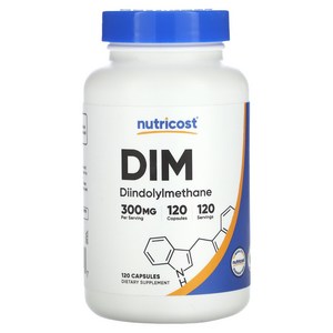 Nutricost 뉴트리코스트 딤 Diindolylmethane 300mg 120캡슐, 120정, 1개