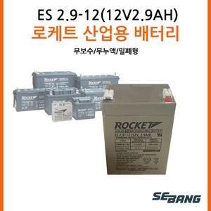 로케트밧데리 12V2.9AH / 연막소독기 시동모타배터리, 1개