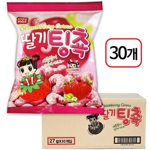 딸기팅쵹 27g x 30봉 [코스모스제과] /추억의과자 간식 주전부리 대용량, 30개