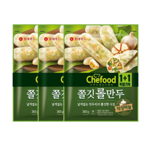 [롯데푸드] Chefood 쫄깃롤만두 360gx6개, 2.16kg, 1세트