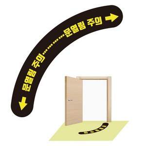 문열림주의 표시 스티커 o 미끄럼방지 스티커, 미끄럼방지원단