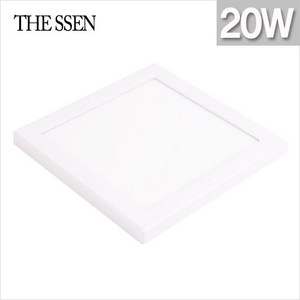 LED엣지 슬림 사각 직부등 20W 2색상 250X250mm 10인치 무타공 THE SSEN, 1개, 주광색(하얀빛)