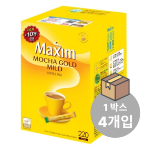 맥심 모카골드 마일드 커피 믹스, 12g, 210개입, 4개