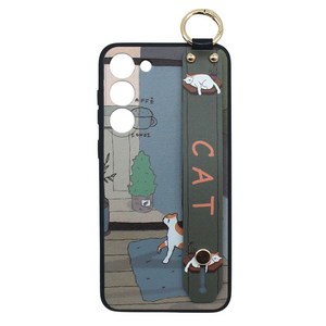 신서엔코 갤럭시S23케이스 갤럭시S23플러스케이스 갤럭시S23울트라케이스 Galaxy Phone Case SCS-1533 일러스트 핸드 스트랩 휴대폰 케이스