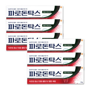 파로돈탁스 데일리 후로라이드 치약, 150g, 6개