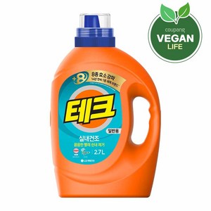 테크 실내건조 세탁세제 일반용 본품, 2.7L, 1개