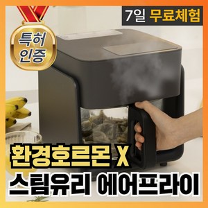 [5초컷세척] 지반 스팀 글라스 에어프라이어 4인용 4.2L