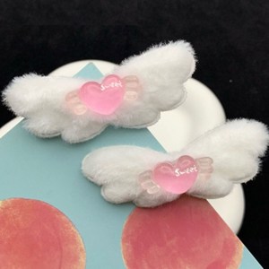 천사날개 하트 헤어 집게핀 앞머리 포인트 헤어클립 겨울 머리핀